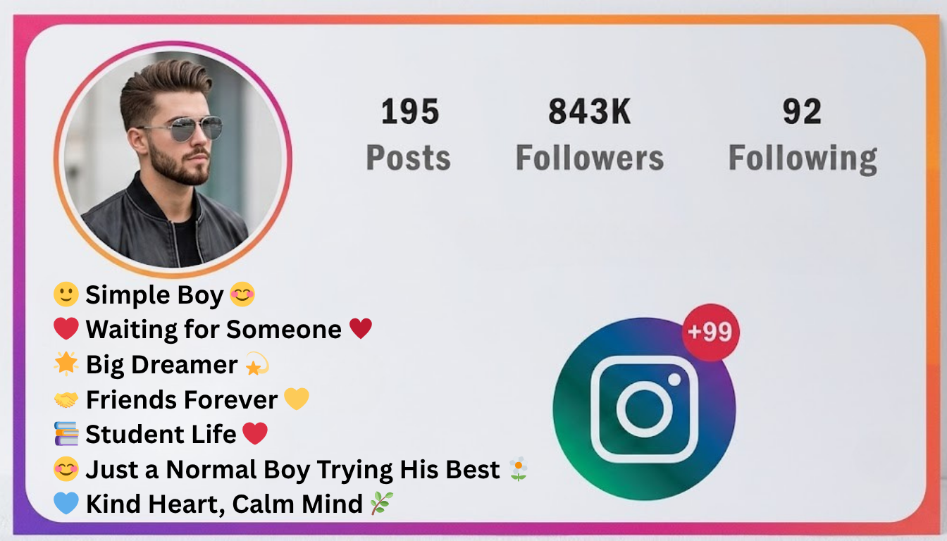 120 Instagram Bio for Boys: Short, Simple & Powerful Ideas