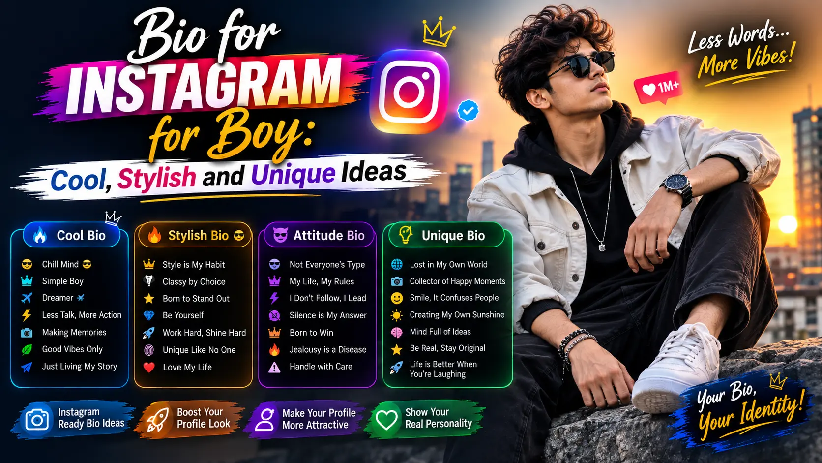 Bio for Instagram for Boy Cool, Stylish and Unique Ideas