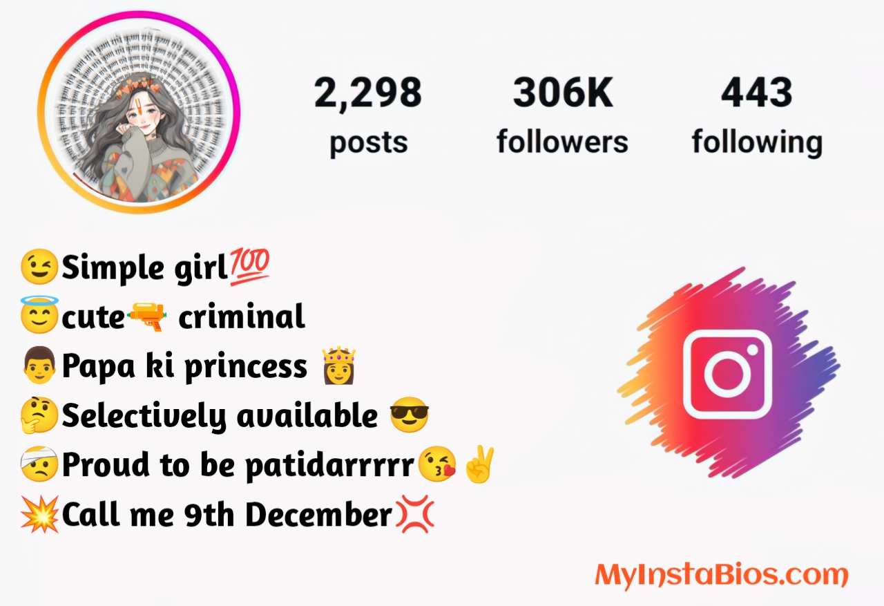 instagram bio for girls simple